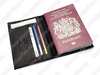 Кошелек с защитой RFID PROTECT EURO-03 с защитой от считывания карт и паспорта